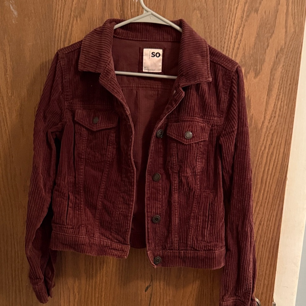SO Women's Corduroy Jacket - Deep Red